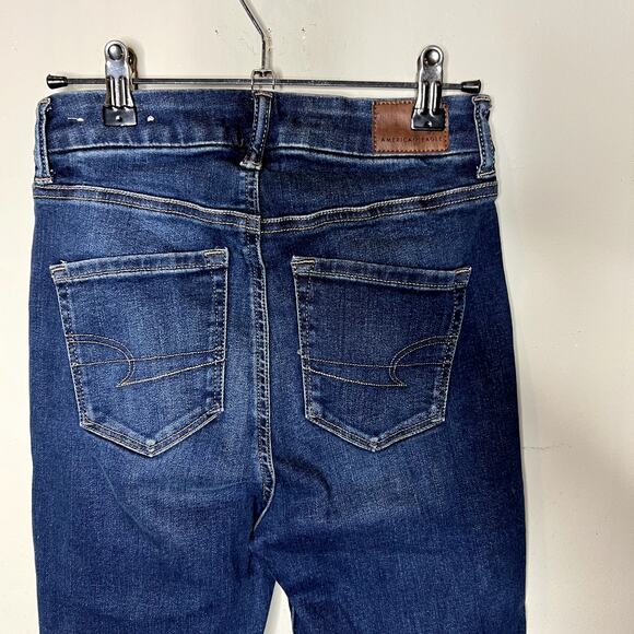 American Eagle Curvy Super Hi Rise Jegging Dark Wash Womens Size 00 - Picture 5 of 9
